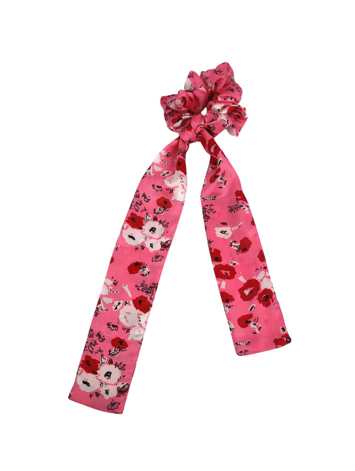 pink floral scrunchy cum bandana