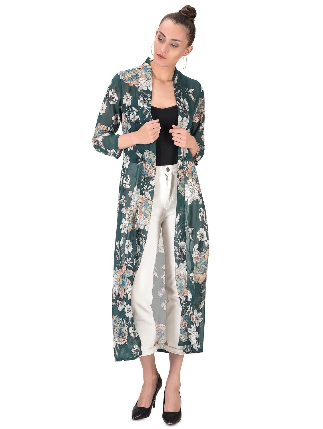 floral printed long shrug - 16504574 - Zoom Image - 0