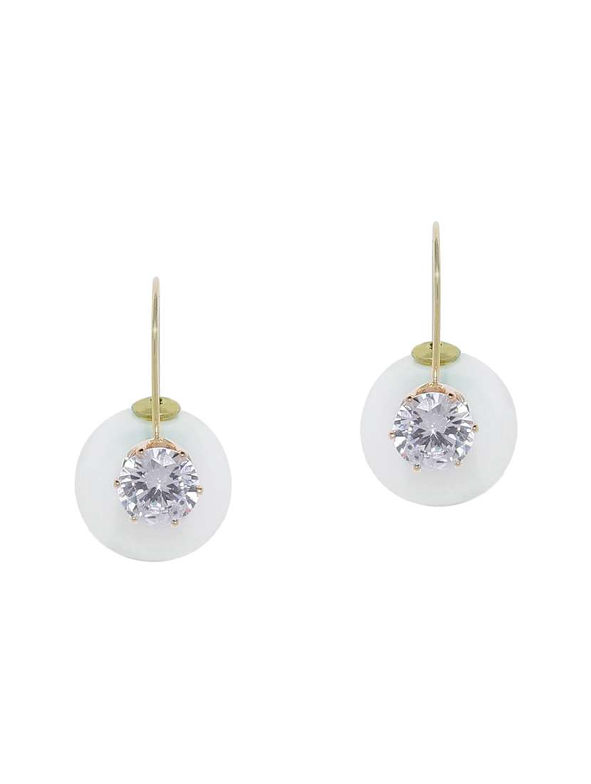 gold metal drop earring - 16506441 - Zoom Image - 0