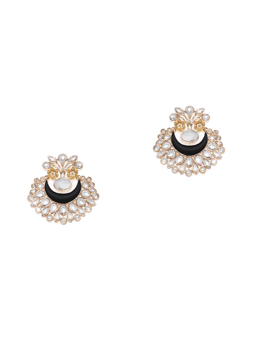 gold metal chandballi earring - 16506573 -  Zoom Image - 0
