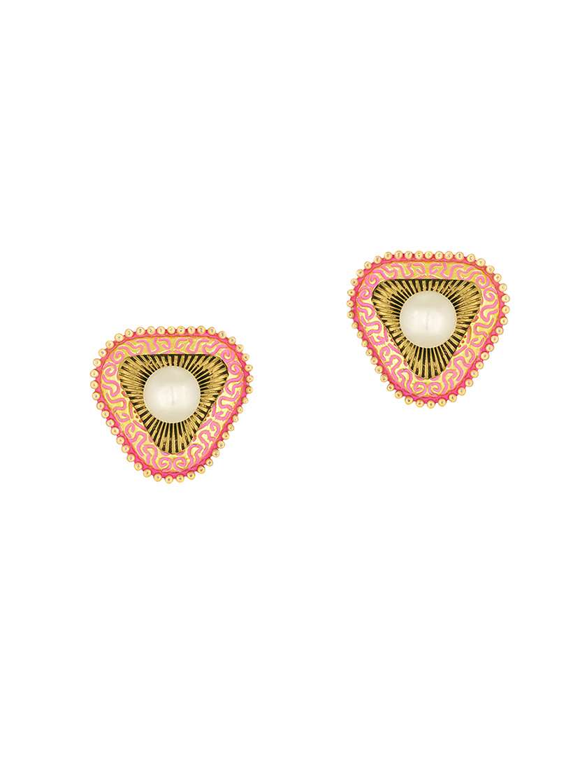 gold metal studs earring