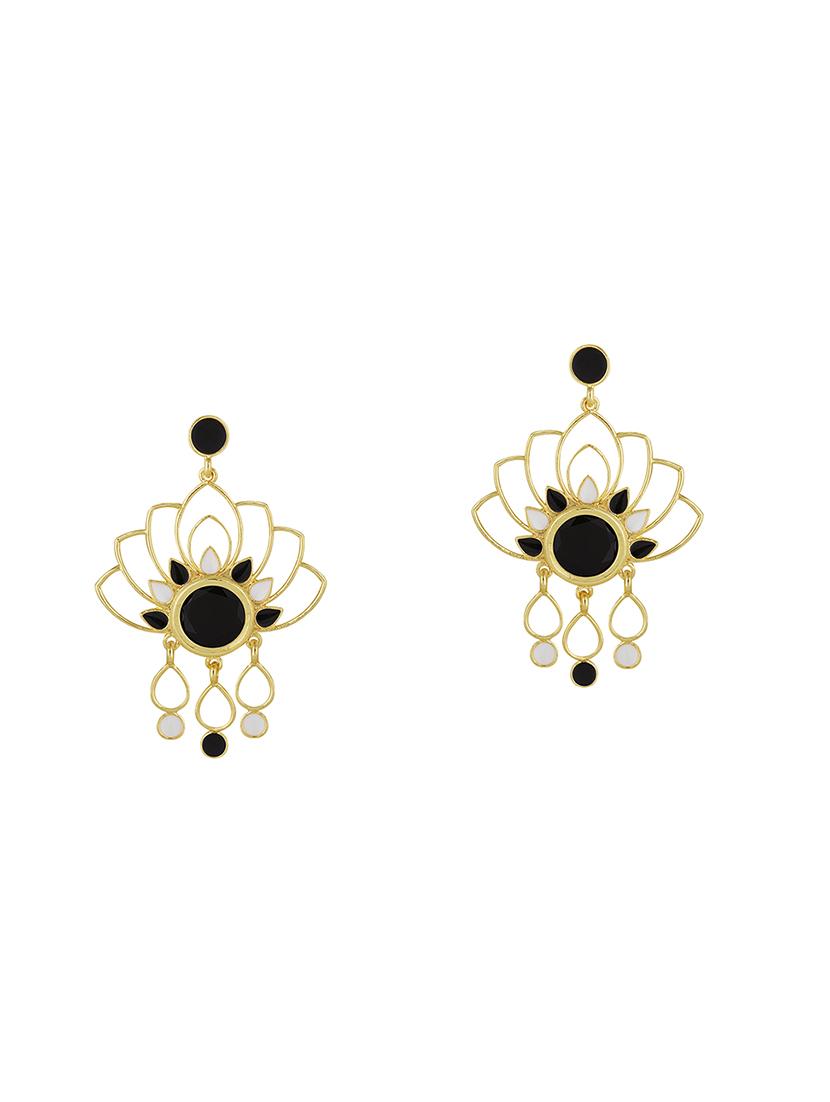 gold metal drop earring - 16506649 - Zoom Image - 0