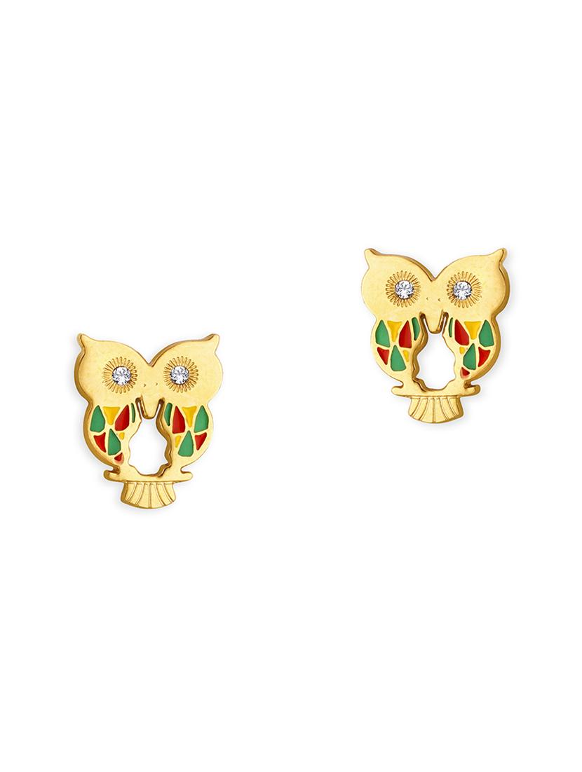 gold metal studs earring