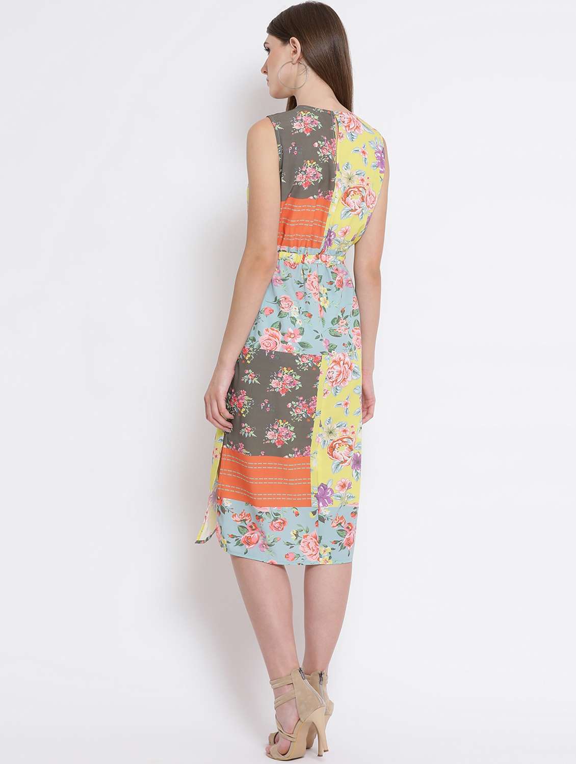 draw string floral a-line dress - 16506749 -  Standard Image - 3