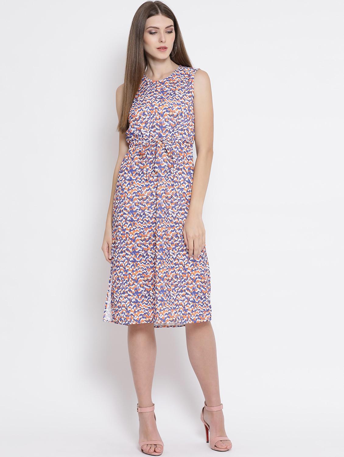 draw string side slit a-line dress - 16506750 - Zoom Image - 0