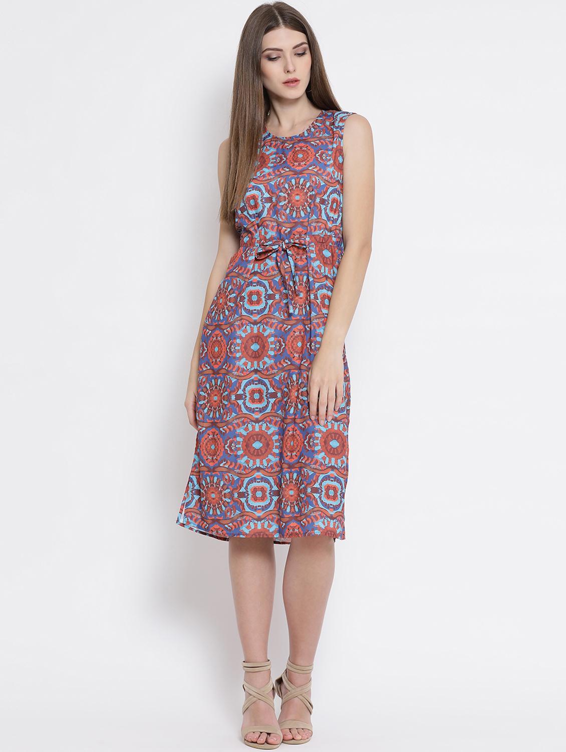 draw string side slit a-line dress - 16506751 -  Zoom Image - 0