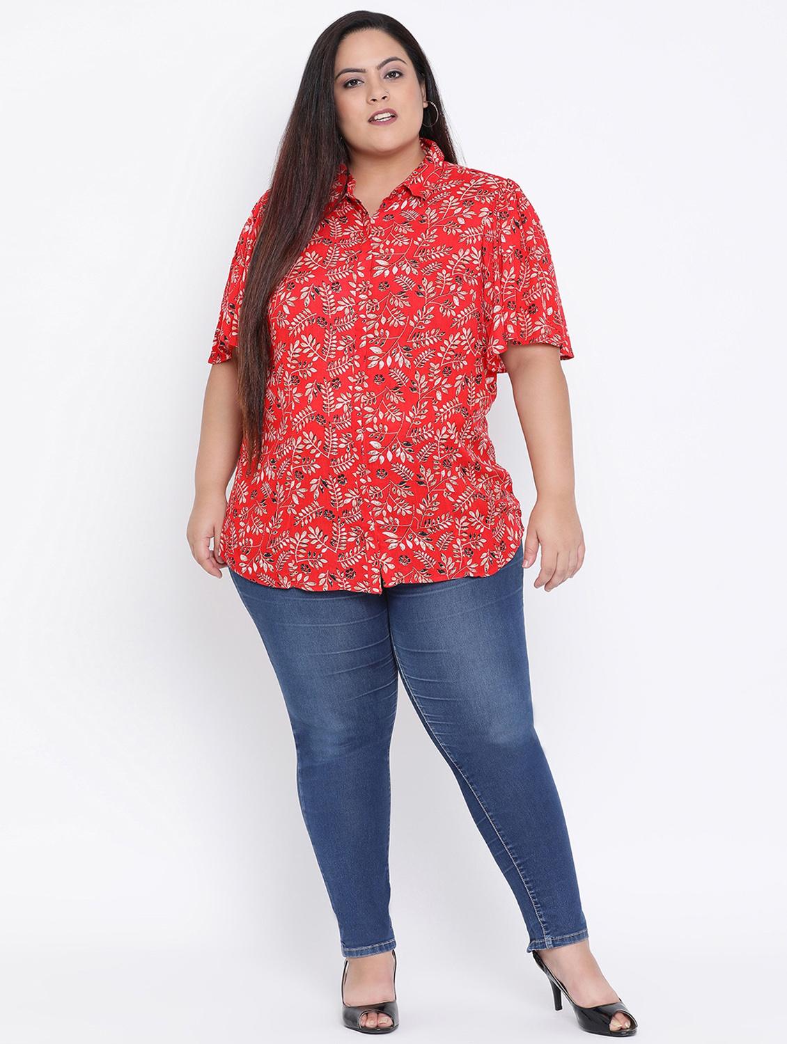 concealed placket bell sleeved plus shirt - 16506851 - Standard Image - 3
