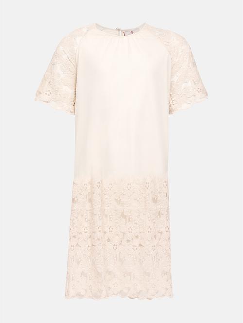 key hole back embroidered dress - 16507046 - Standard Image - 0