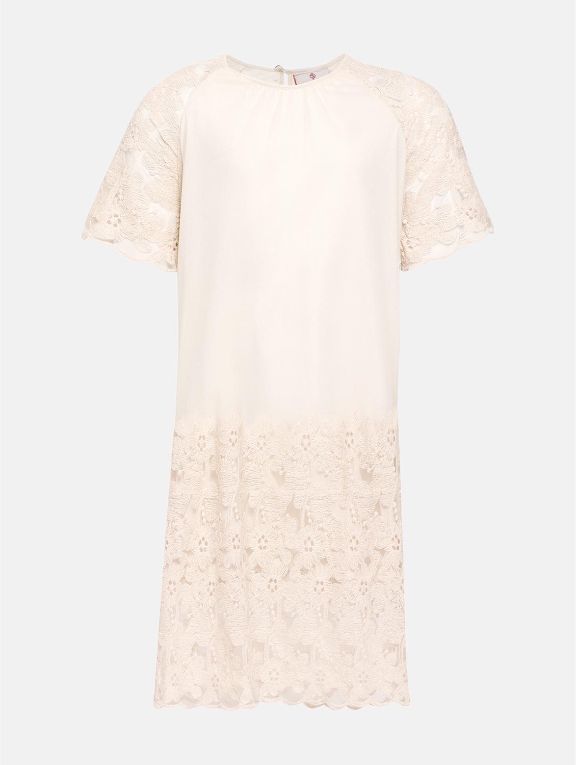 key hole back embroidered dress - 16507046 - Zoom Image - 0
