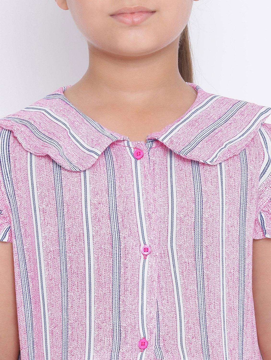 ruffle sleeve striped frock - 16507048 - Standard Image - 3
