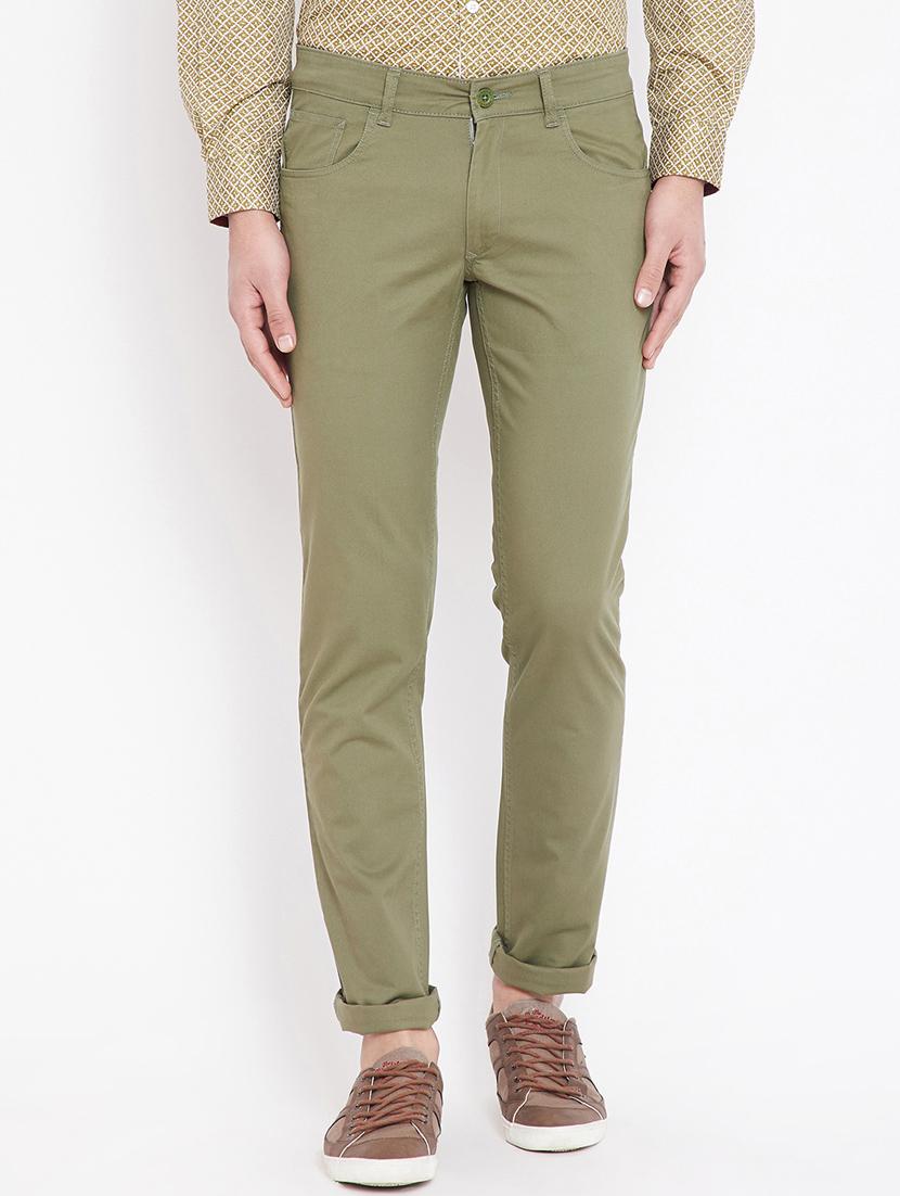 green solid chinos - 16509358 - Zoom Image - 0