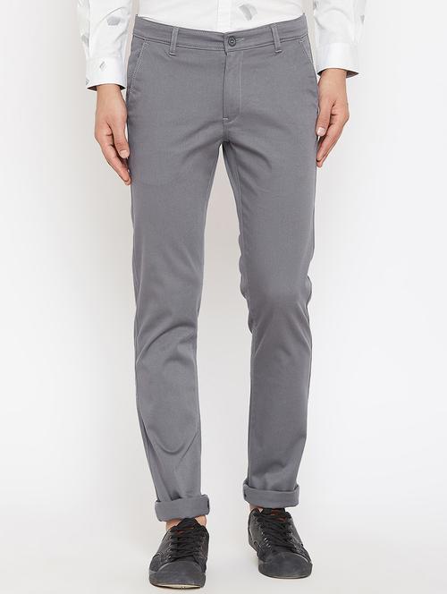 grey solid chinos - 16509394 - Standard Image - 0