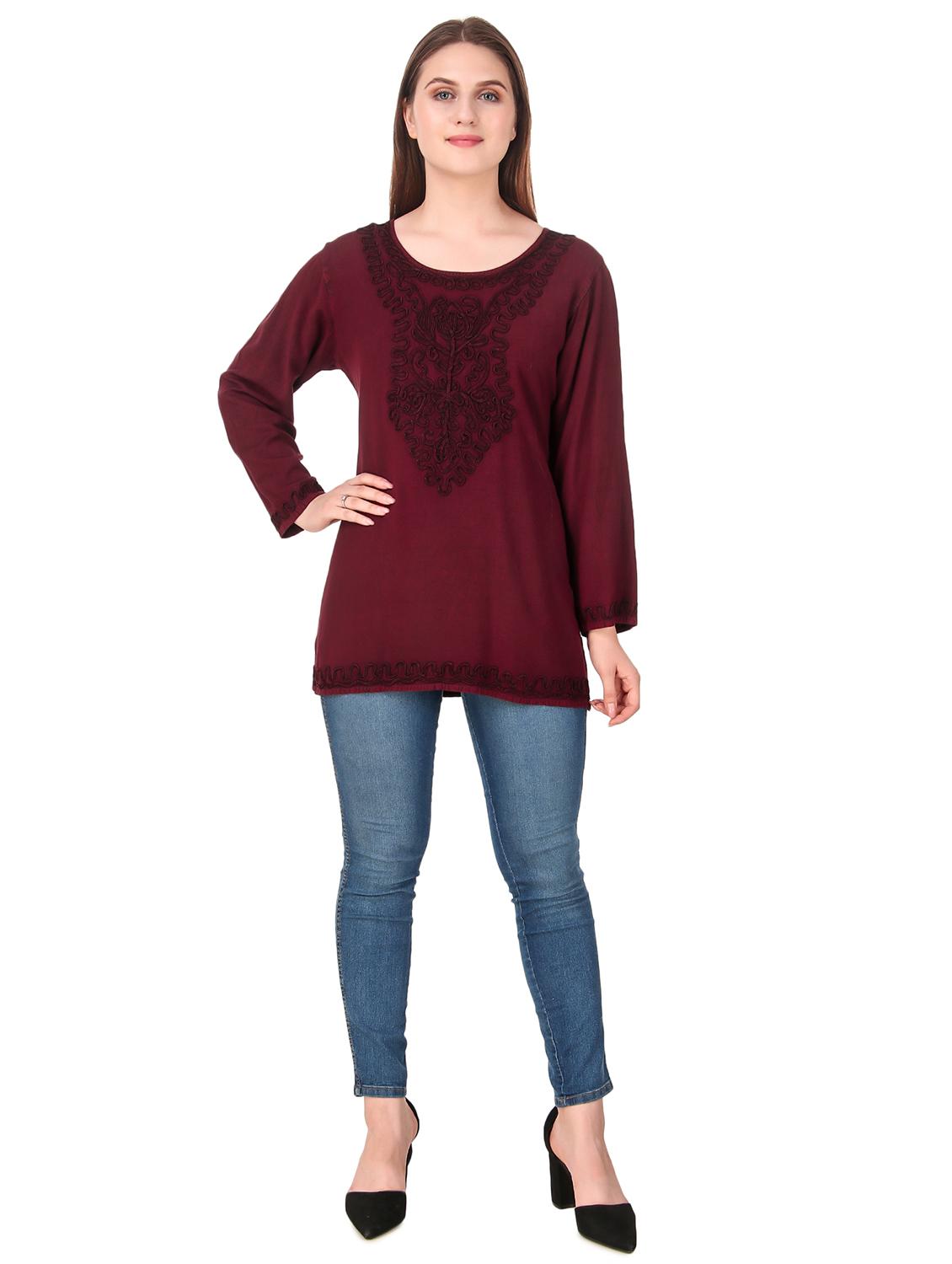 tie up back embroidered tunic - 16510422 - Standard Image - 3