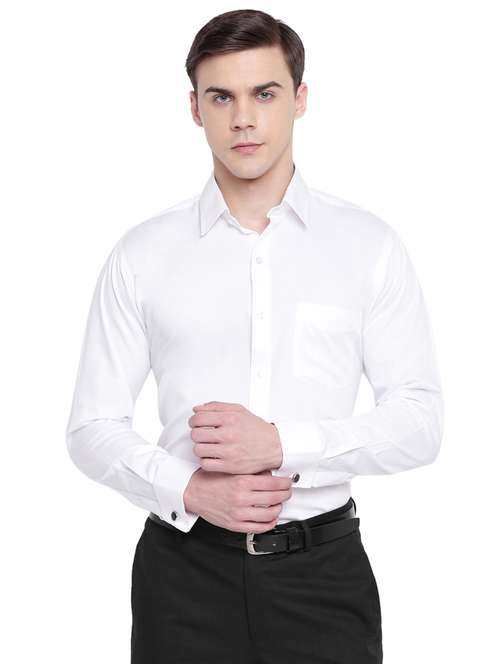white solid formal shirt - 16511451 -  Standard Image - 0