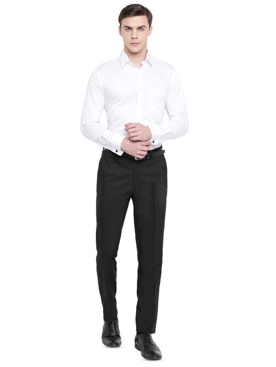 white solid formal shirt - 16511451 -  Standard Image - 3