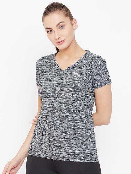 v- neck melange tee - 16514705 - Standard Image - 0