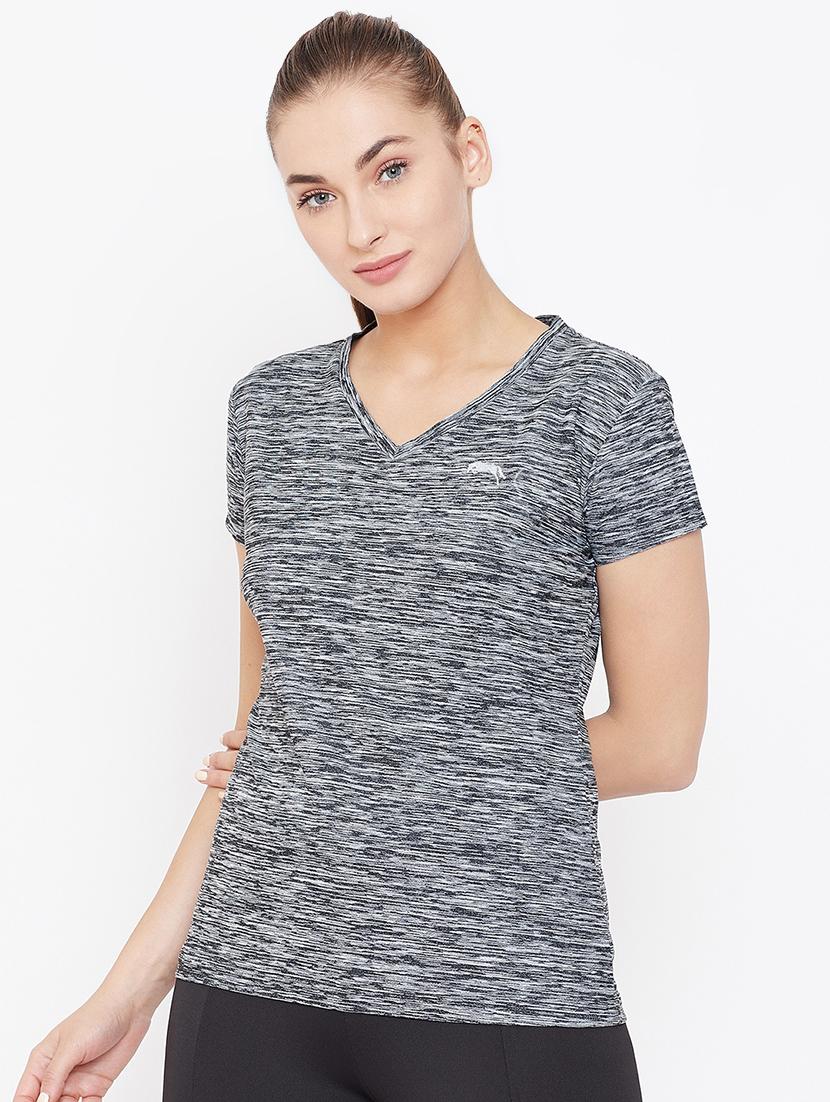 v- neck melange tee - 16514705 - Zoom Image - 0
