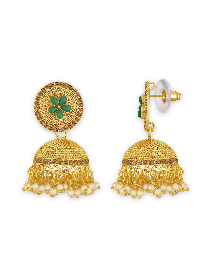 green metal necklaces and earring - 16515829 - Standard Image - 3
