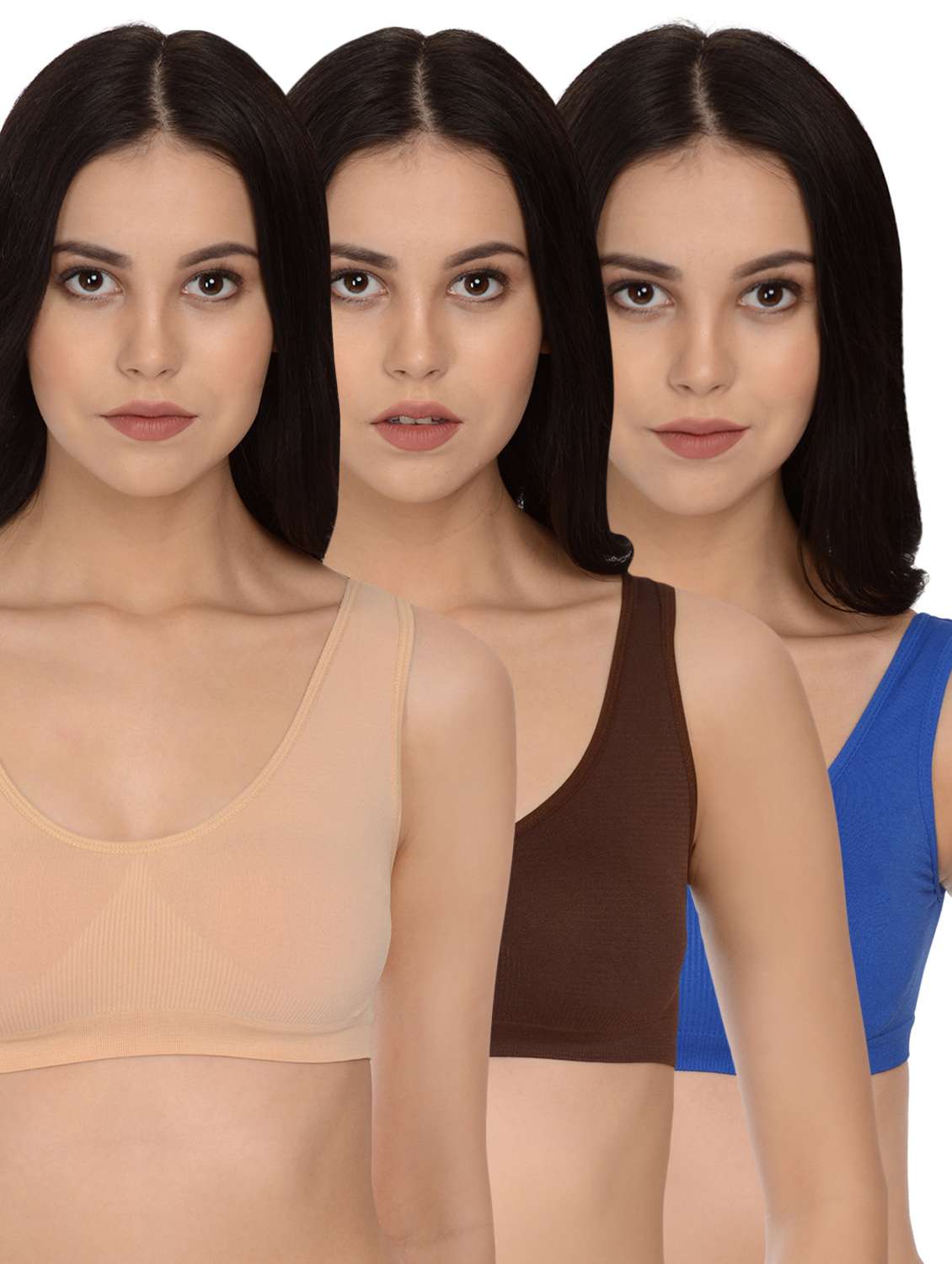 set of 3 solid beginners bra