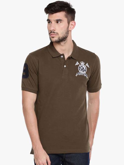 olive green polo t-shirt - 16516971 -  Standard Image - 0