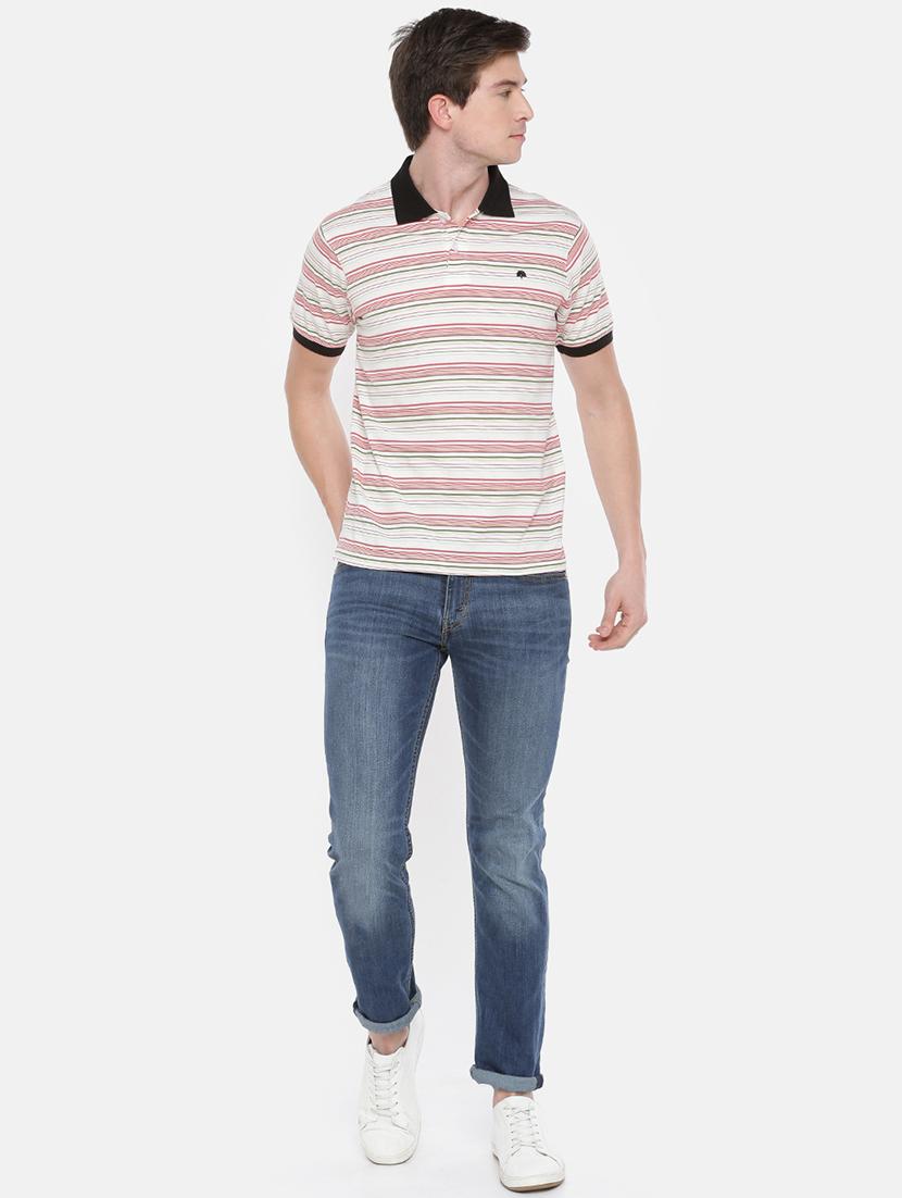 white striped polo t-shirt - 16517005 - Standard Image - 3