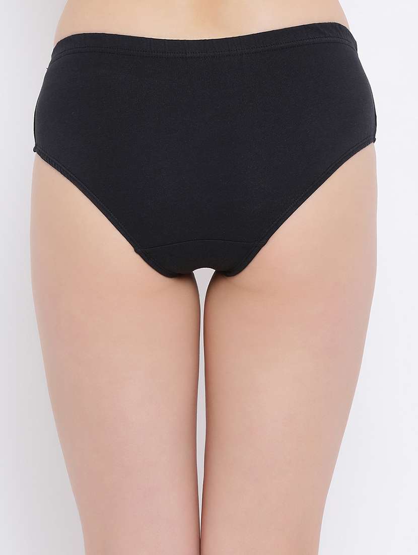 Set Of 3 Mid Rise Solid Hipster Panty