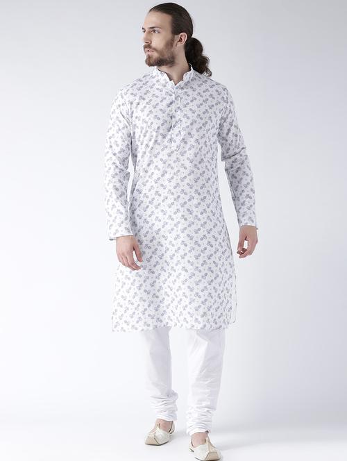 grey linen kurta pyjama set - 16520709 - Standard Image - 0