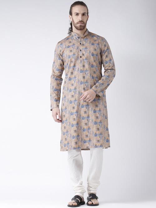 brown linen kurta pyjama set - 16520756 - Standard Image - 0
