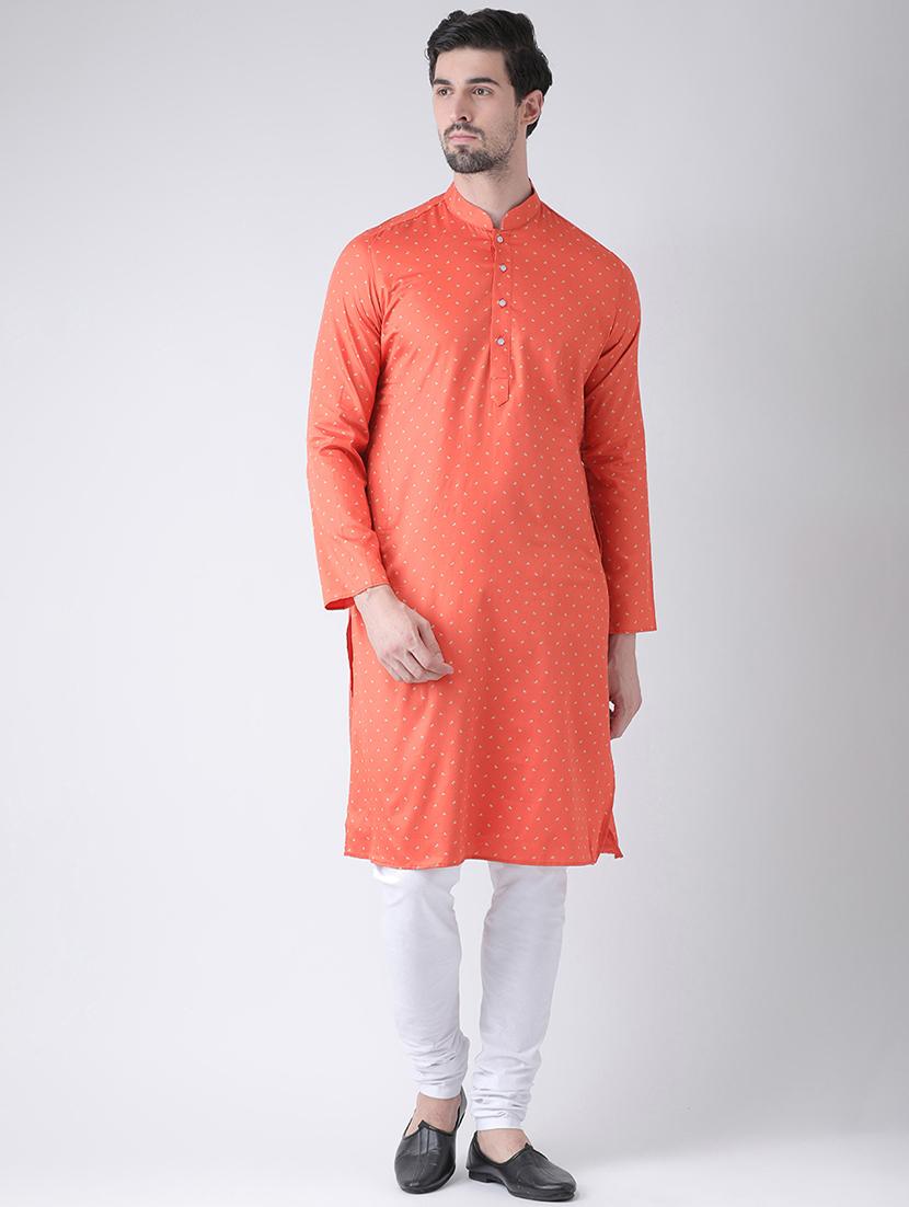 orange printed kurta pyjama set - 16520793 - Zoom Image - 0