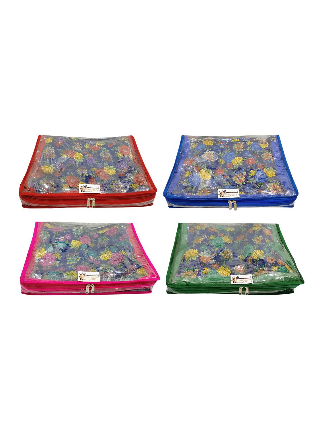 set of 4 multi colored silk utility bag - 16523310 -  Zoom Image - 0