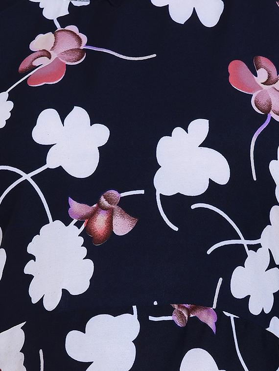 round neck floral high low dress - 16523918 - Standard Image - 3