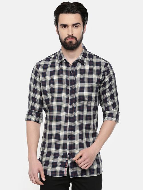 dark blue checkered casual shirt - 16523947 -  Standard Image - 0