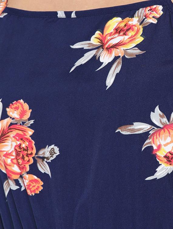styled back floral a-line dress - 16524139 - Standard Image - 3