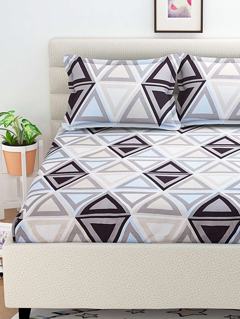 polycotton double bedsheet with 2 pillow covers