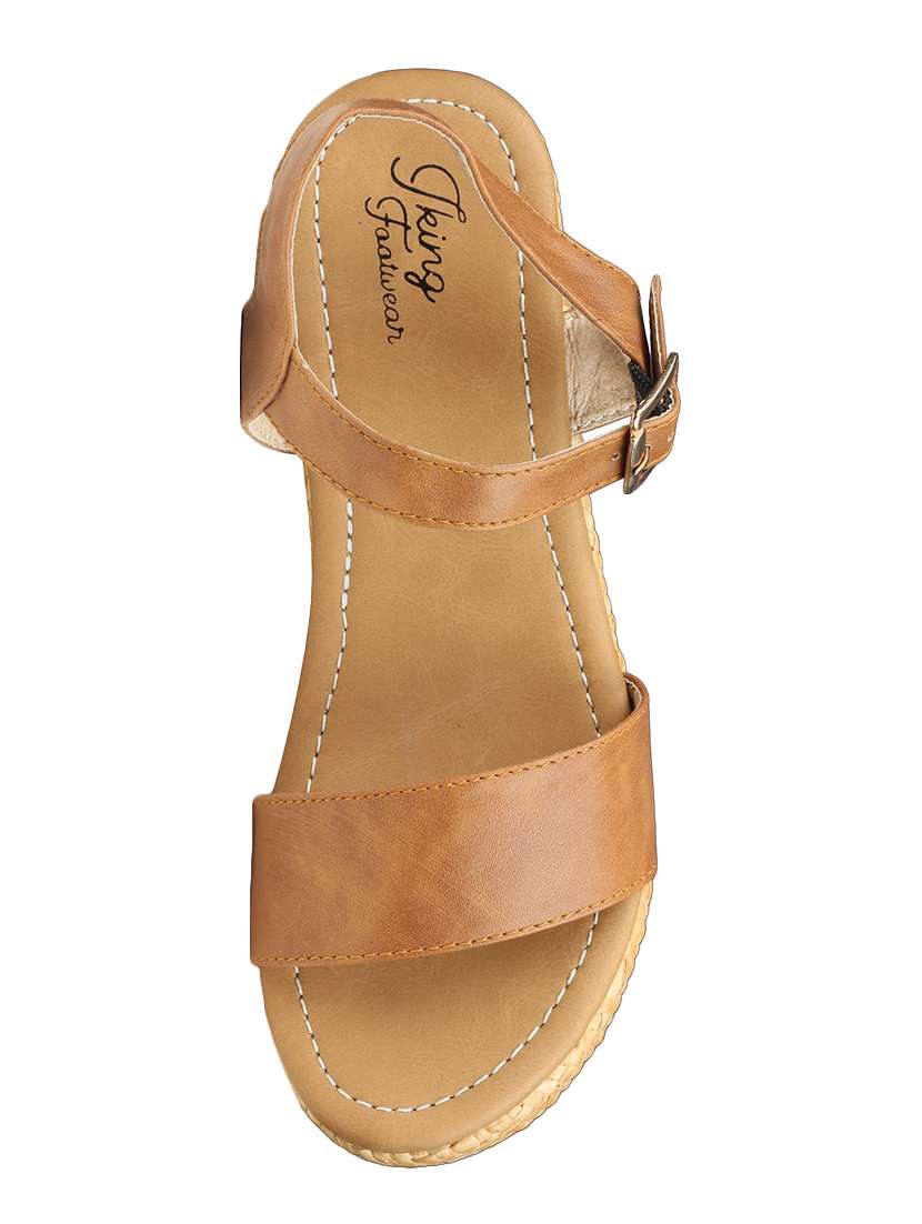 tan ankle strap wedges - 16525831 - Standard Image - 3