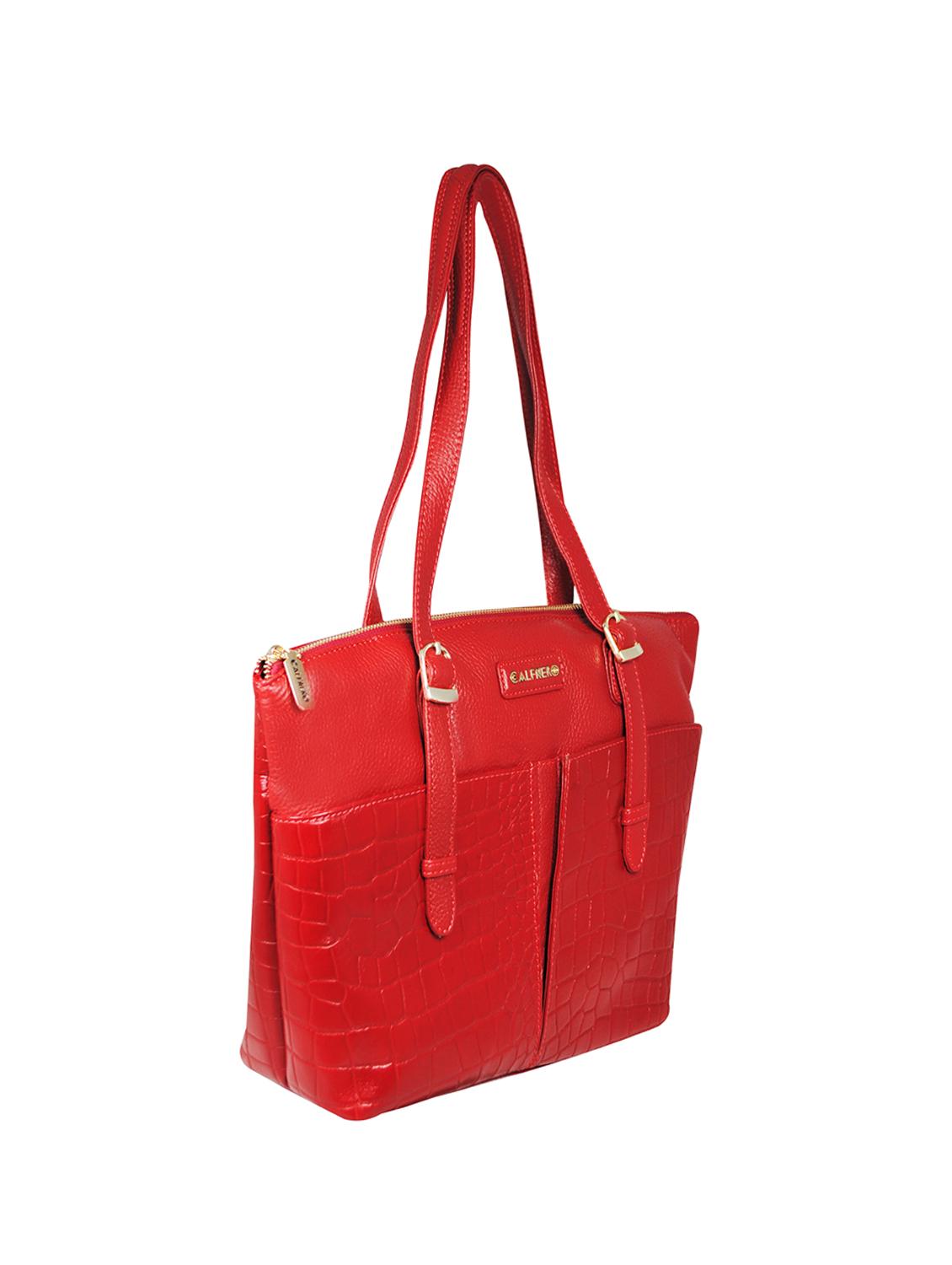 red leather regular tote - 16526351 - Standard Image - 3