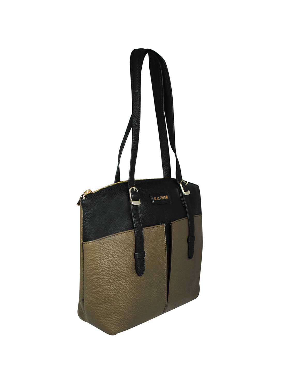beige leather regular tote - 16526352 -  Standard Image - 3