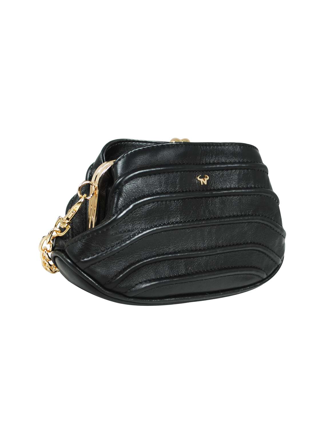 black leather sling bag - 16526372 -  Standard Image - 3