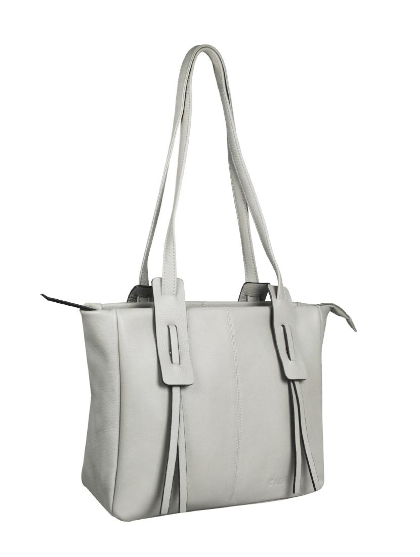 grey leather handbag - 16526414 - Standard Image - 3
