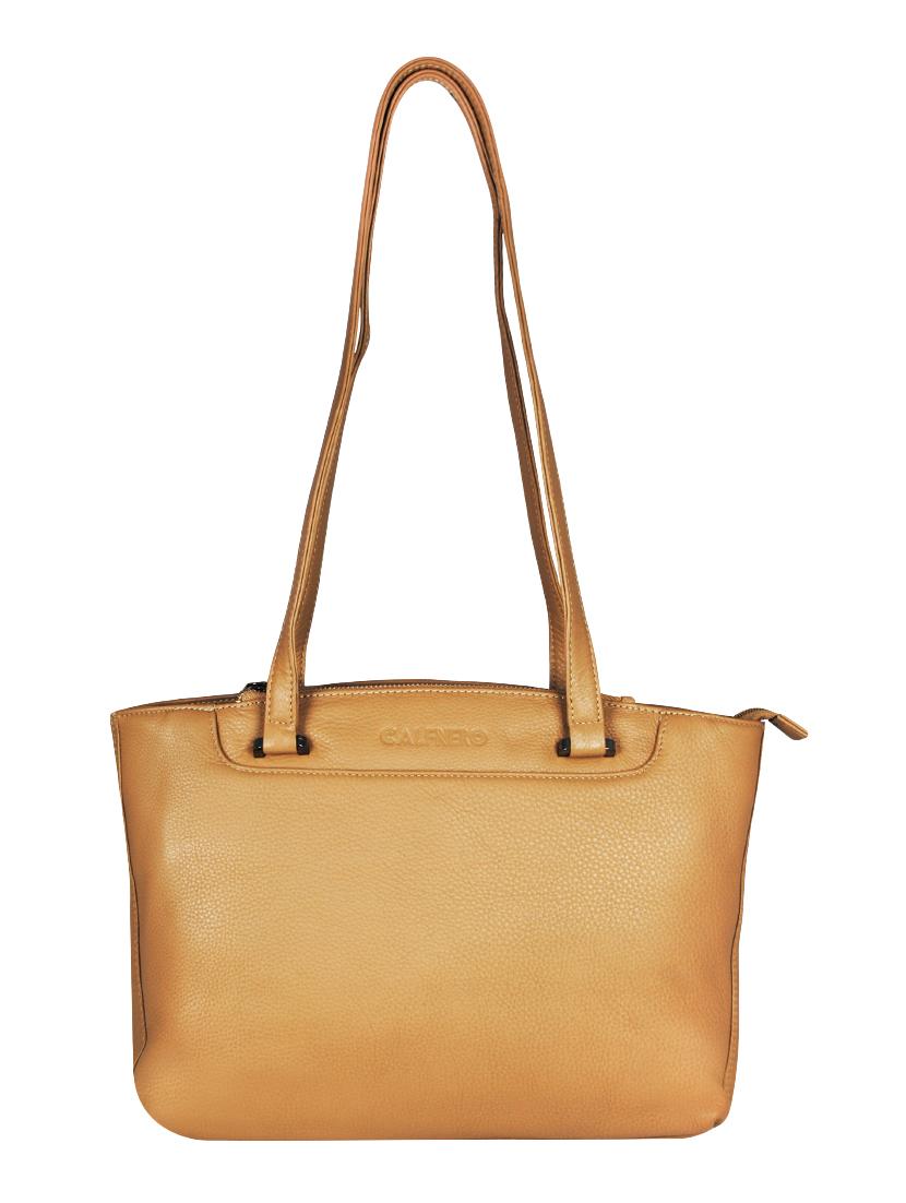 beige leather handbag - 16526428 - Zoom Image - 0