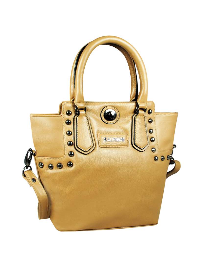 beige leather handbag - 16526440 -  Standard Image - 3