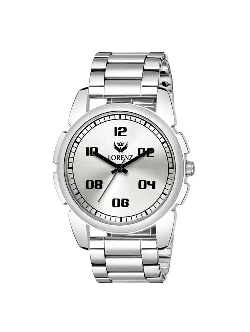 lorenz casual-formal silver dial men's watch | watch for boys - mk-2078w - 16530799 -  Standard Image - 0