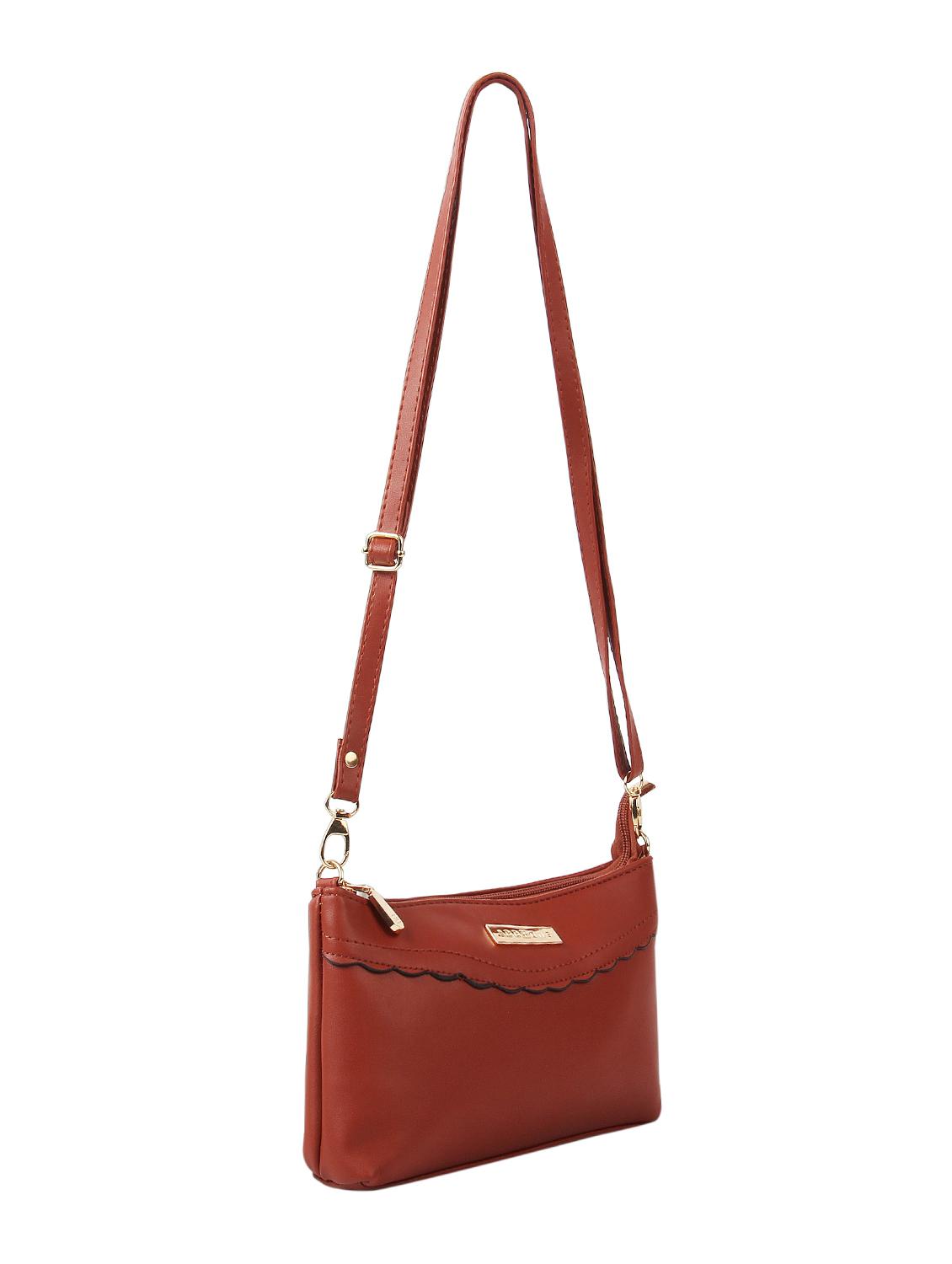 tan leatherette (pu) sling bag - 16531198 - Standard Image - 3