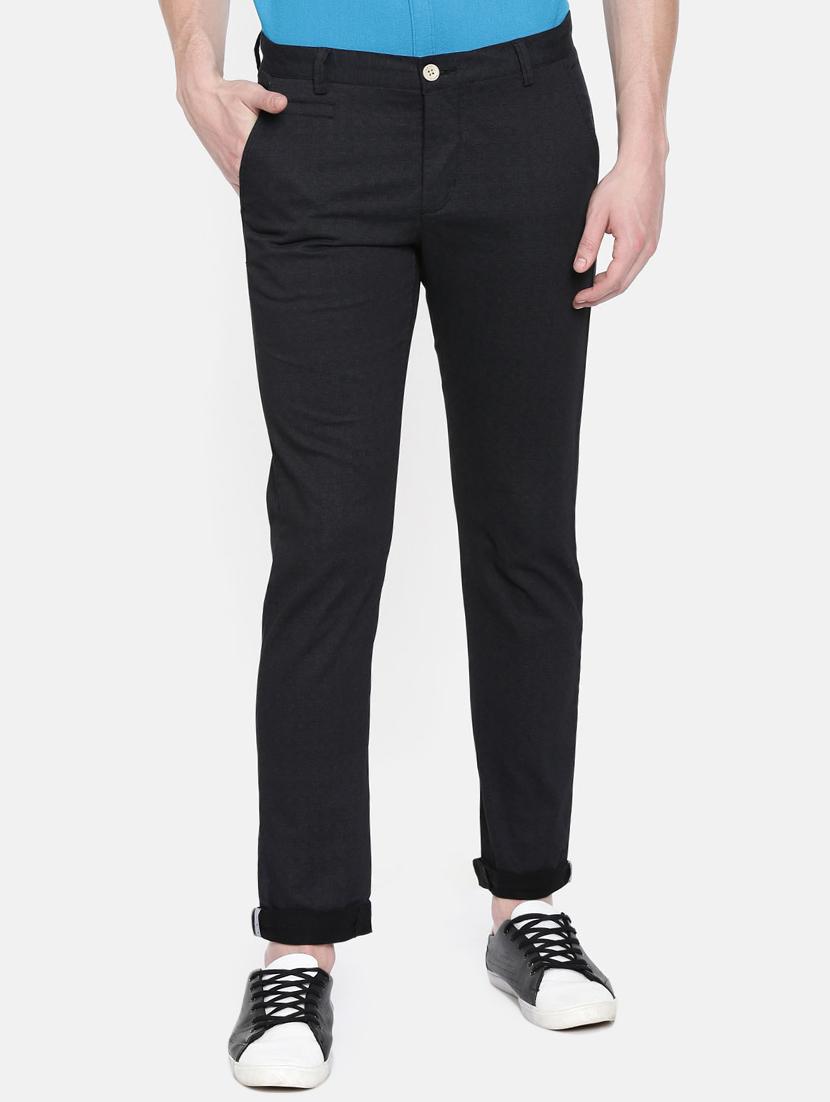 black textured chinos - 16531399 - Zoom Image - 0