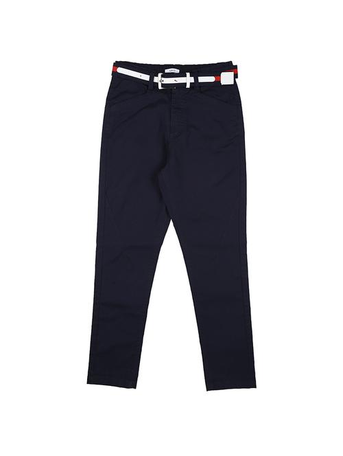 blue cotton blend casual trouser - 16533297 - Standard Image - 0