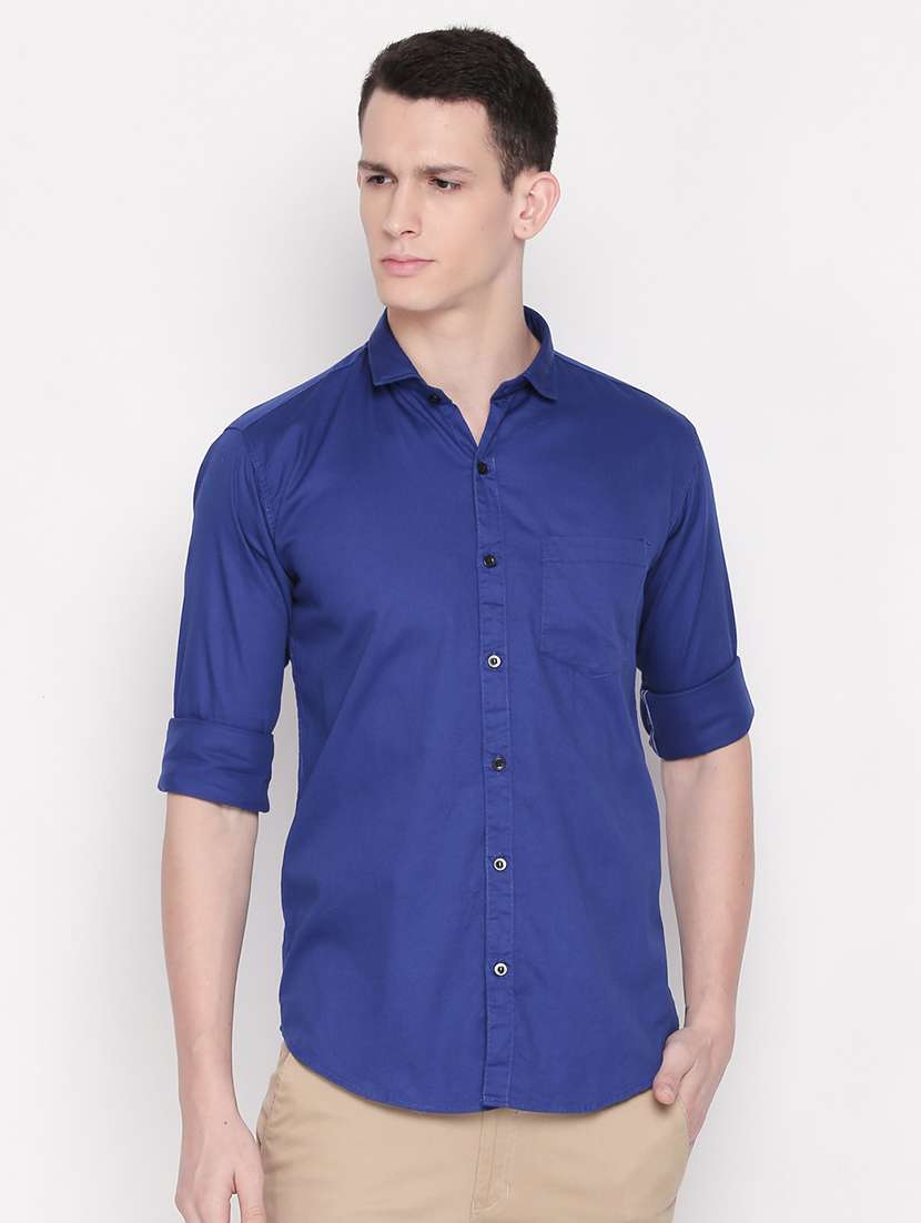 mens solid casual shirt
