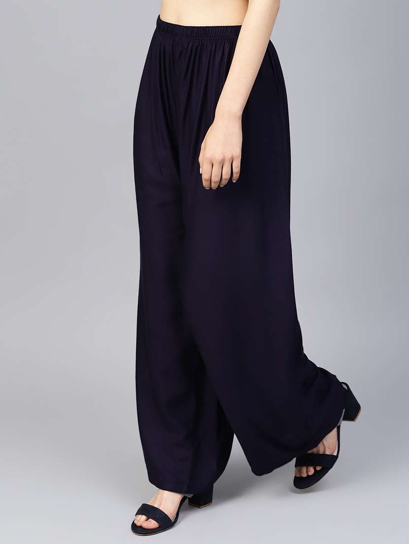 high rise flared palazzo