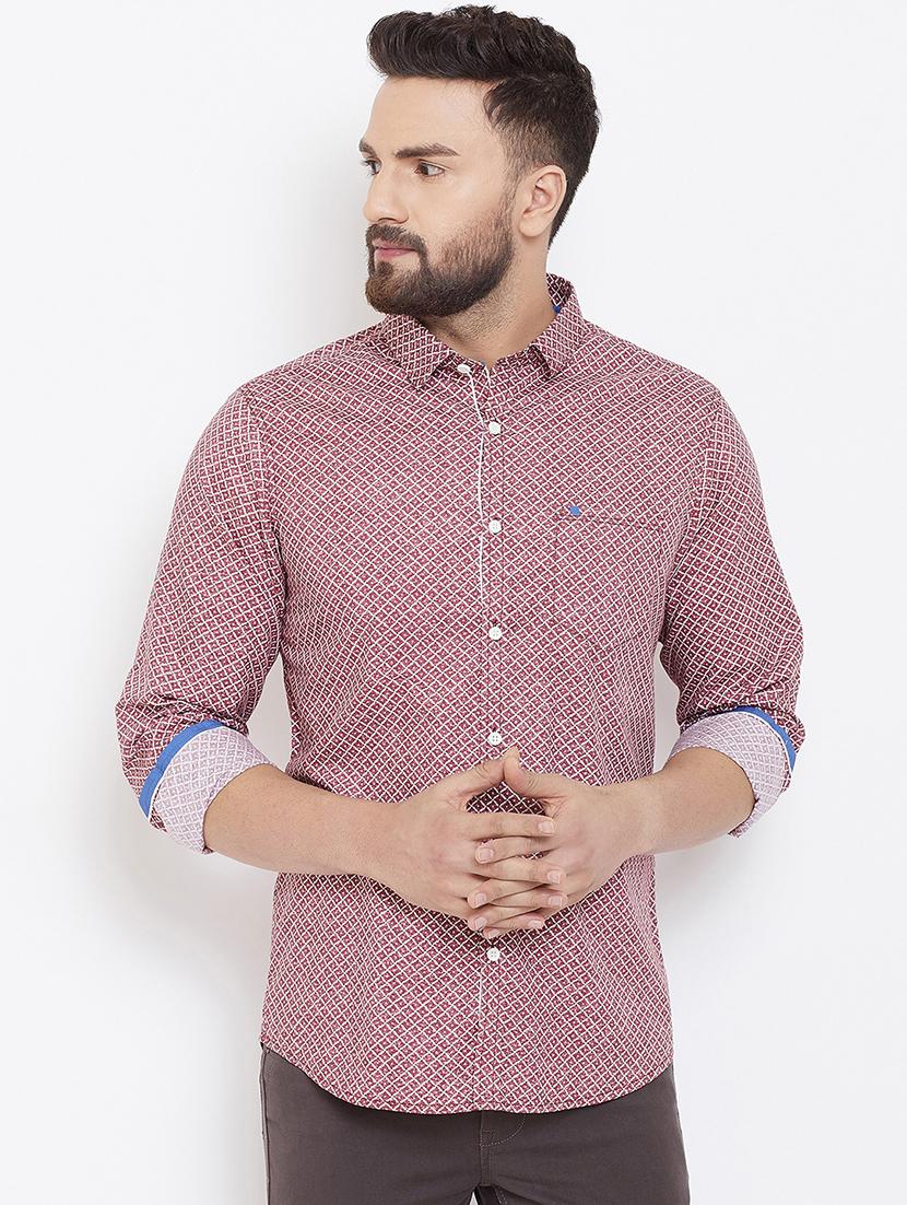 red cotton casual shirt - 16539726 - Zoom Image - 0