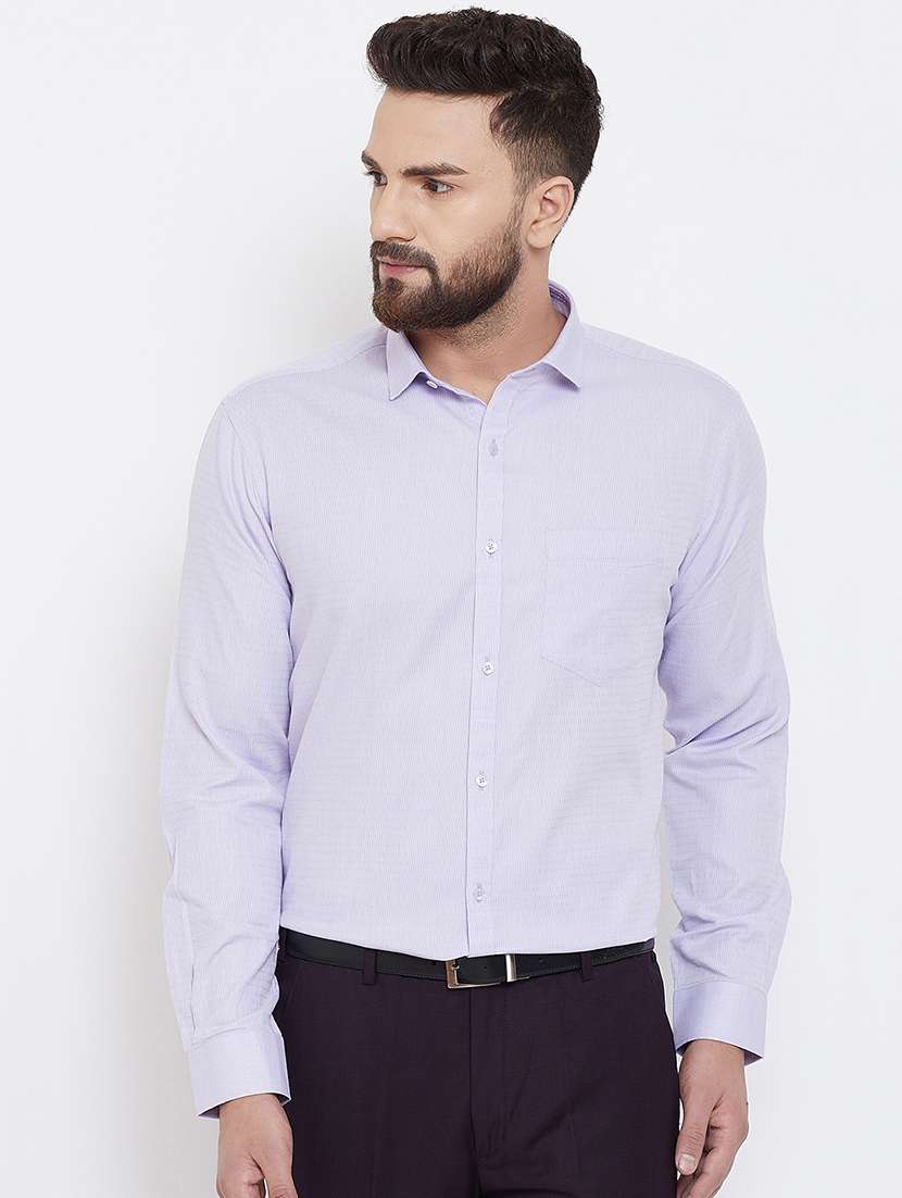 purple self design formal shirt - 16539743 - Zoom Image - 0