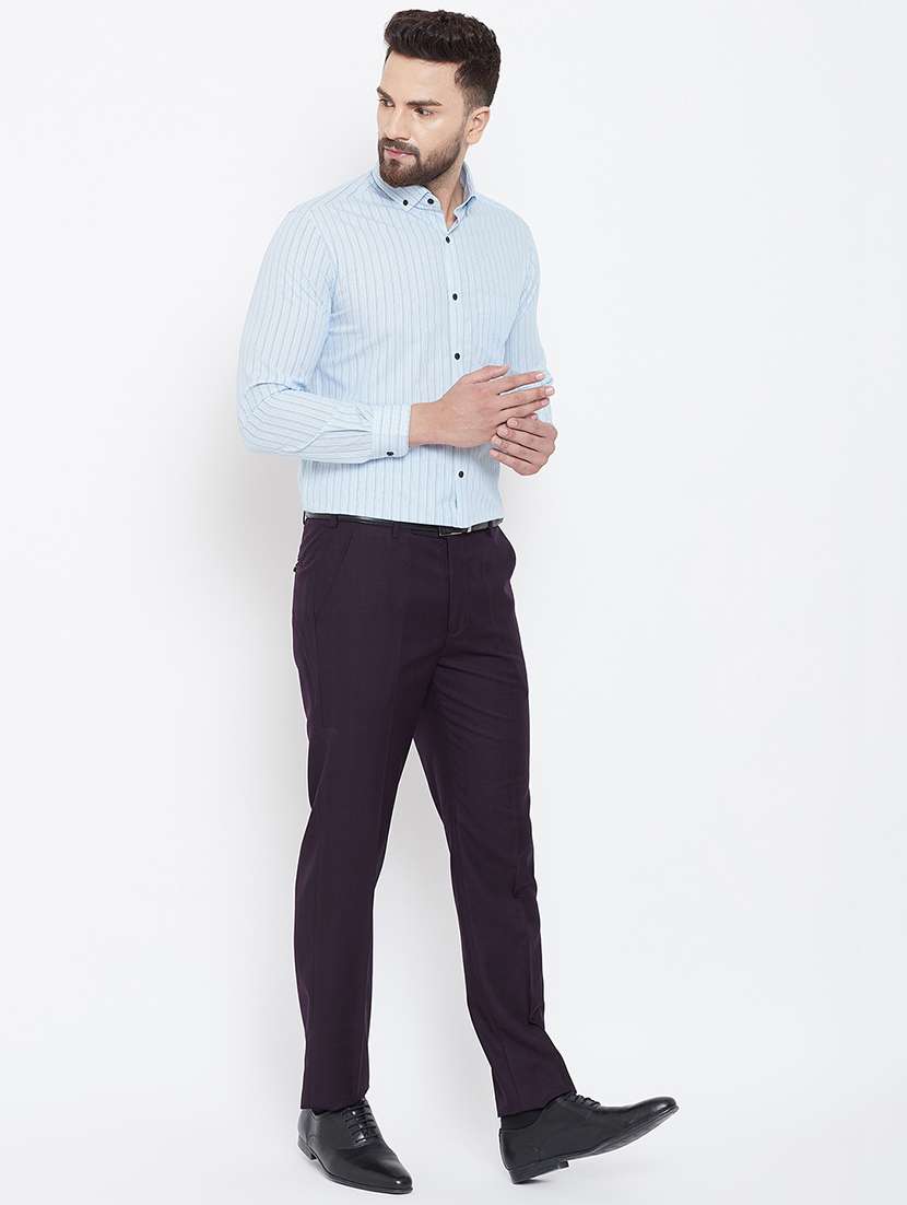 light blue striped formal shirt - 16539754 - Standard Image - 3